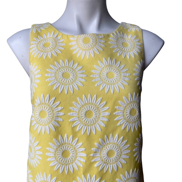 Tori Richard Sleeveless Embroidered Shift Dress, Sz 10 - Picture 7 of 12